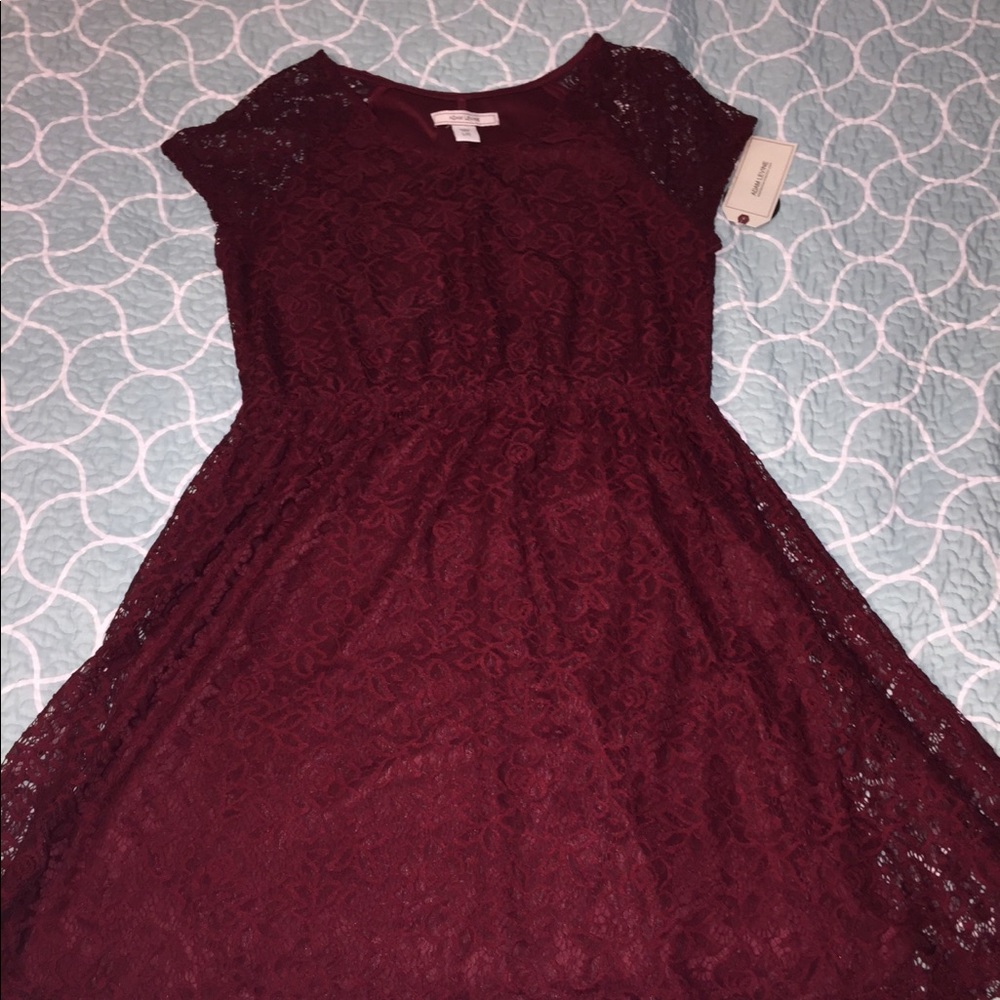 Adam Levine Collection | Maroon Lace Dress